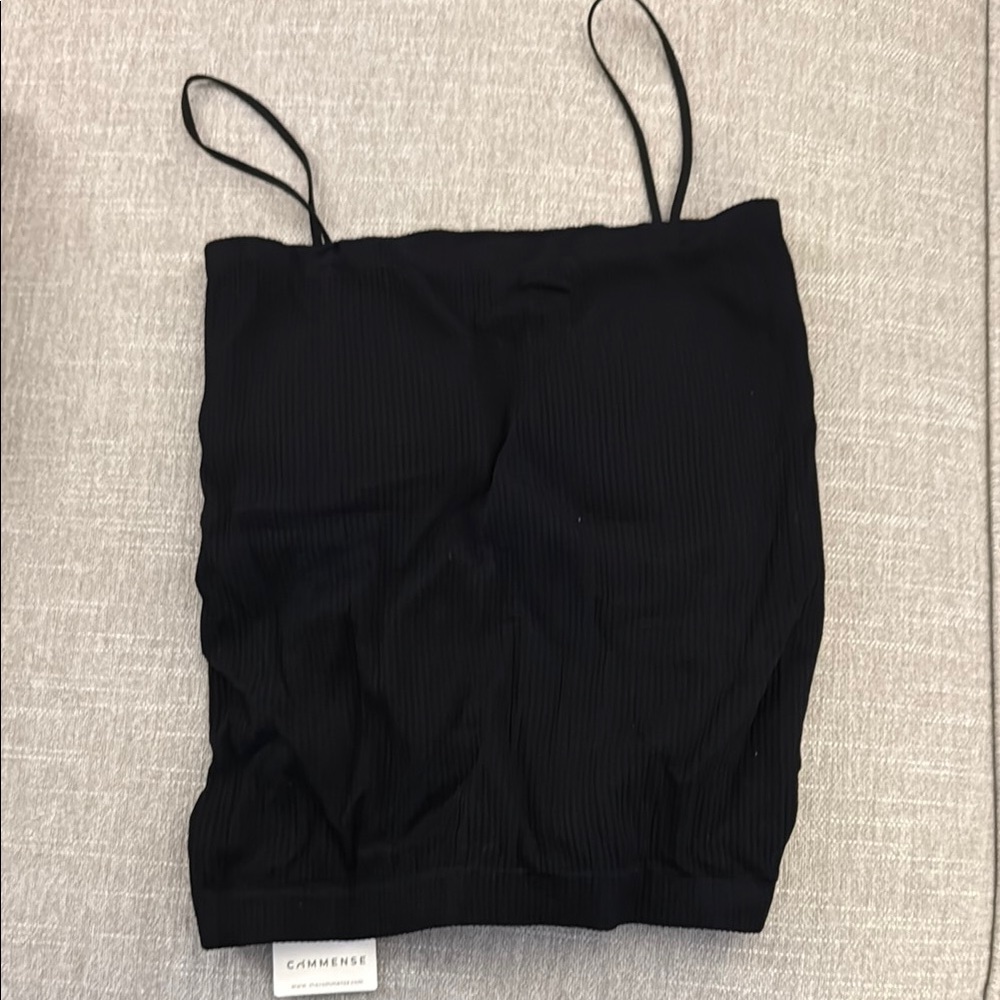 Commense Black Ribbed Camisole